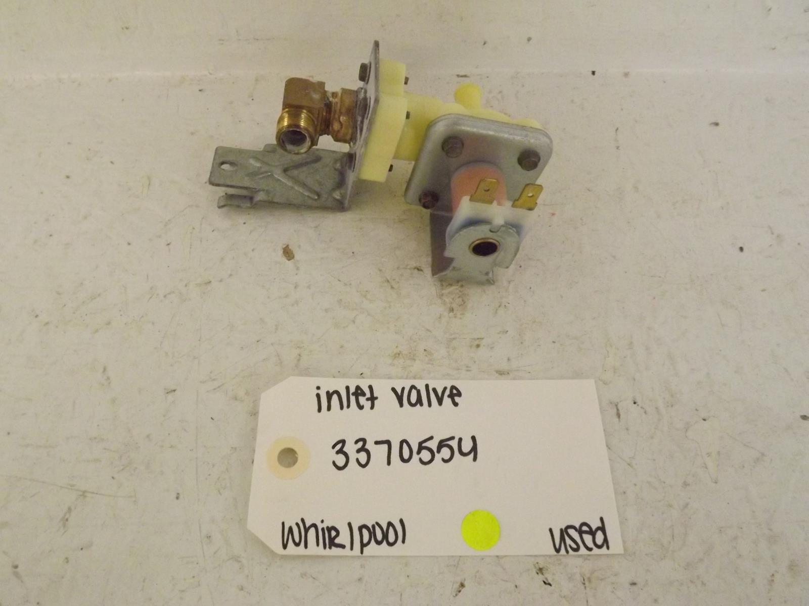 Whirlpool Dishwasher 3370554 Inlet Valve Used Whirlpool Dishwasher 3370554 Inlet Valve Used
